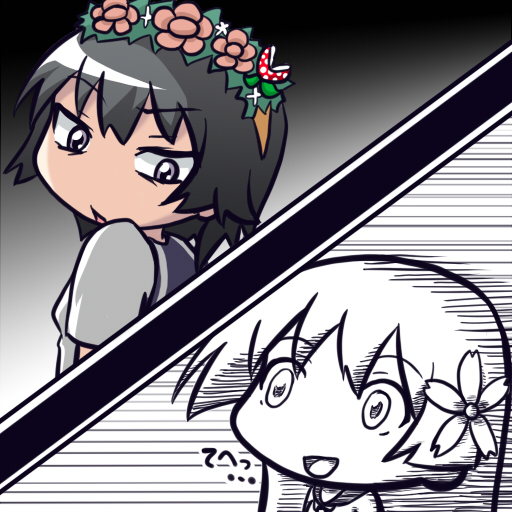 saten ruiko, uiharu kazari, and piranha plant (mario and 2 more) drawn by moja_(gibson)