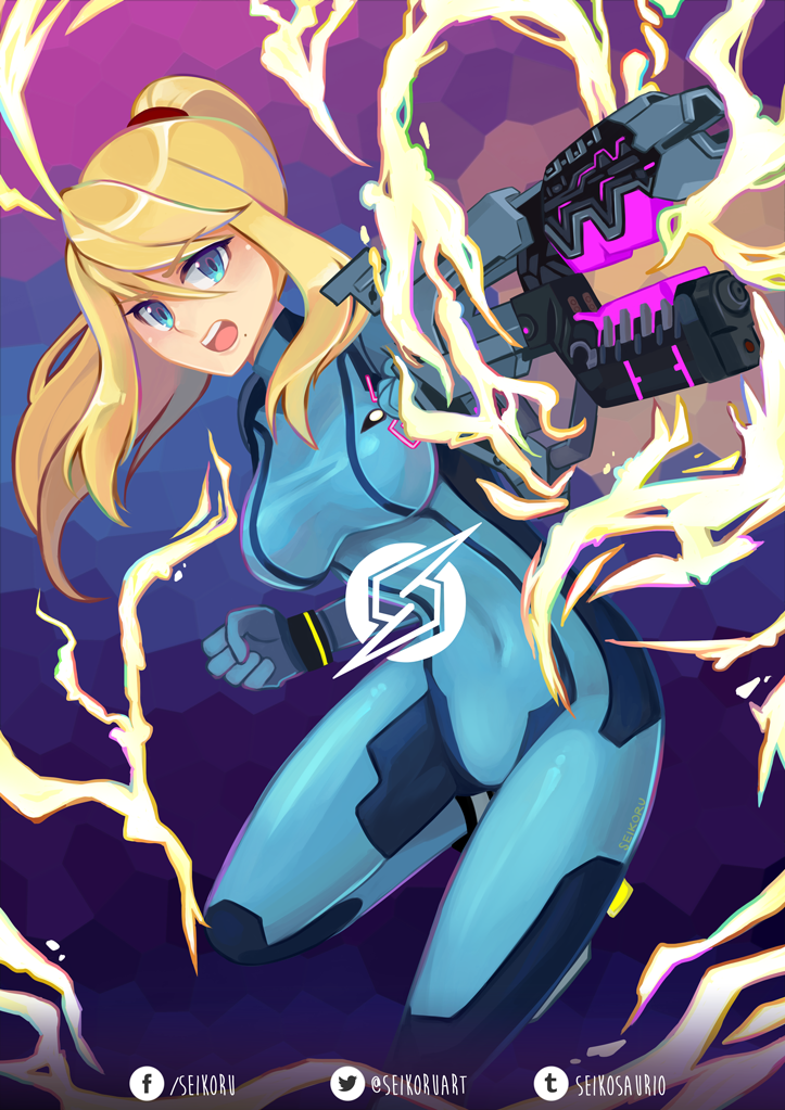 samus aran (super smash bros. and 1 more) drawn by seikoru