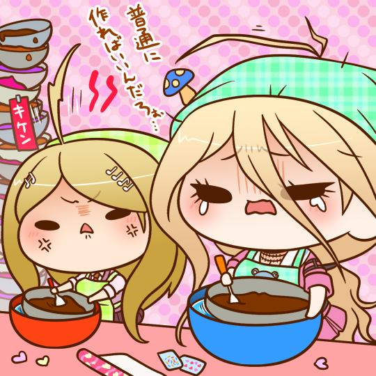 akamatsu kaede and iruma miu (danganronpa and 1 more) drawn by yumaru_(marumarumaru)