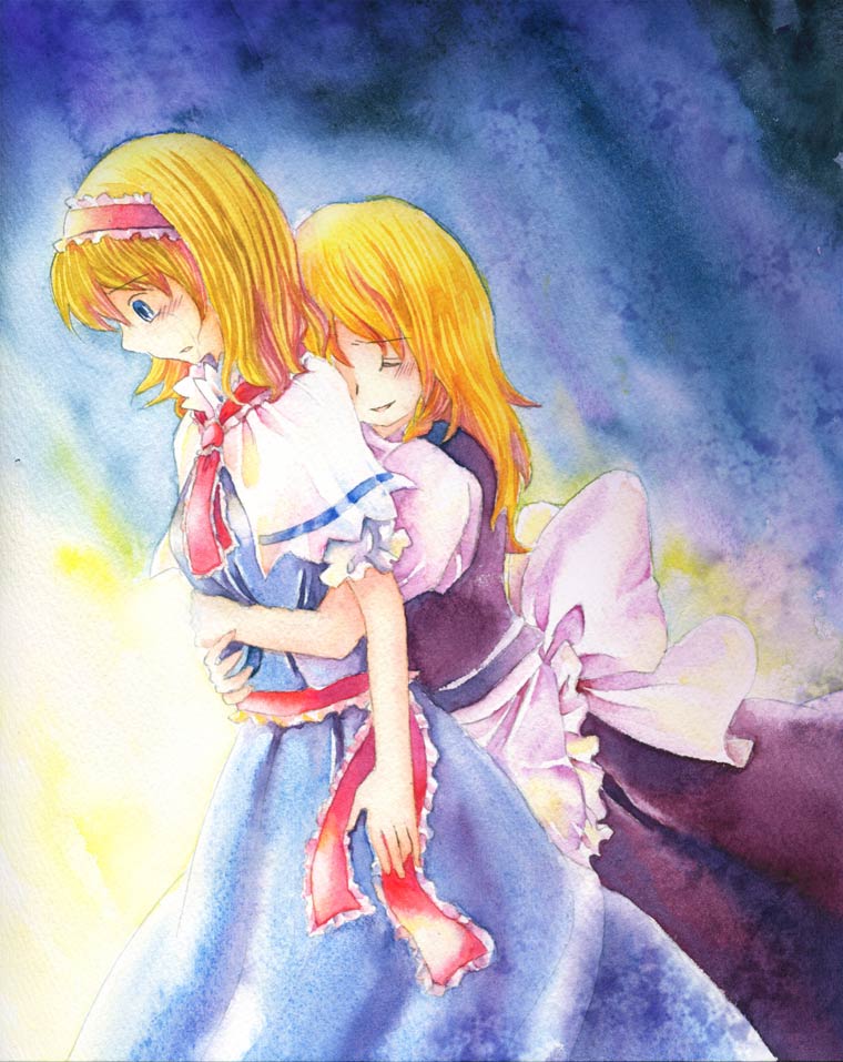 kirisame marisa and alice margatroid (touhou) drawn by shiroaisa