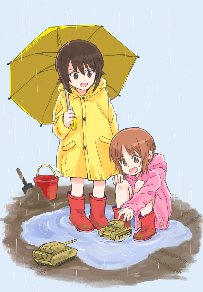 nishizumi miho and nishizumi maho (girls und panzer) drawn by mutsu_(layergreen)