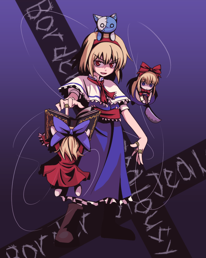 alice margatroid, shanghai doll, and hourai doll (touhou) drawn by tori_rui