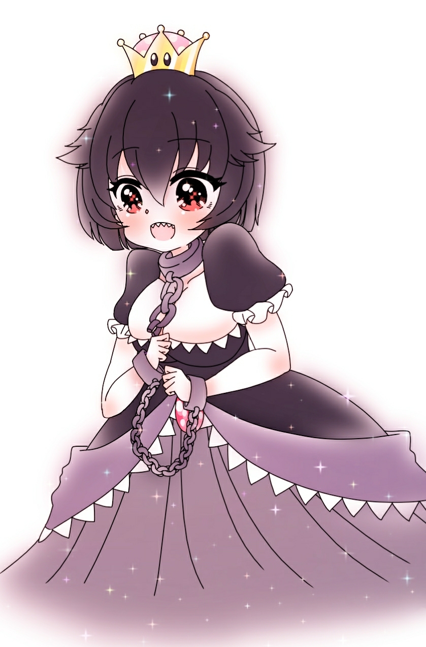princess chain chomp (mario and 1 more) drawn by yuzuyu_(pixiv22895848)