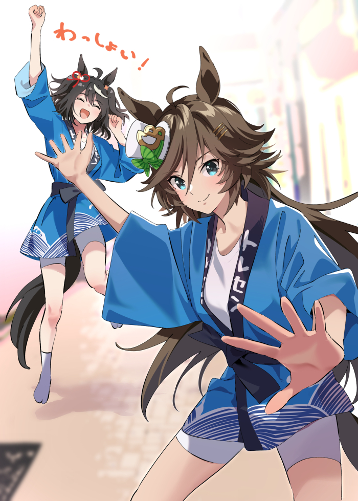 kitasan black and mr. c.b. (umamusume) drawn by taromarun