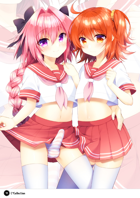 fujimaru ritsuka and astolfo (fate and 2 more) drawn by aichi_shiho