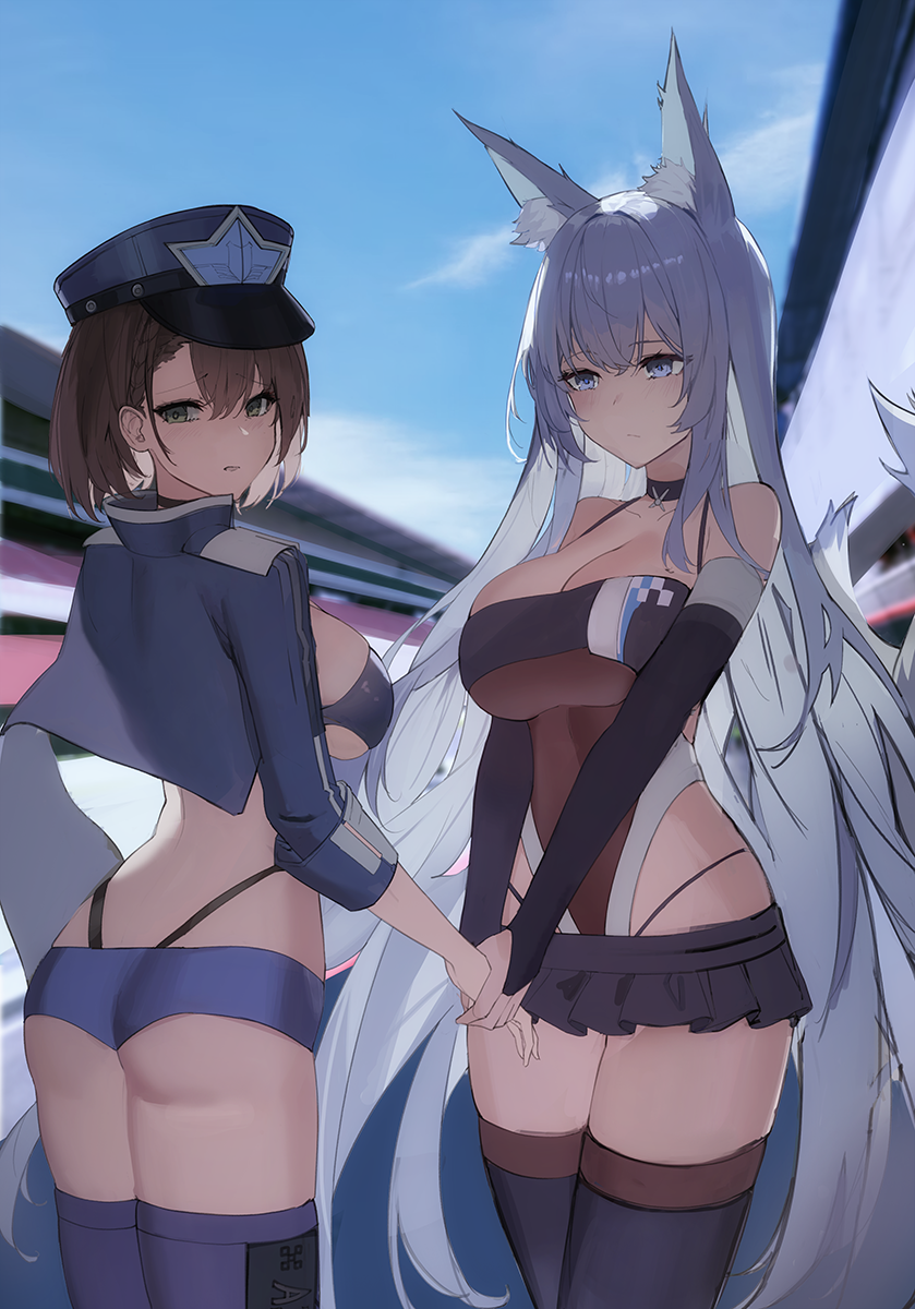 baltimore and shinano (azur lane) drawn by maanu