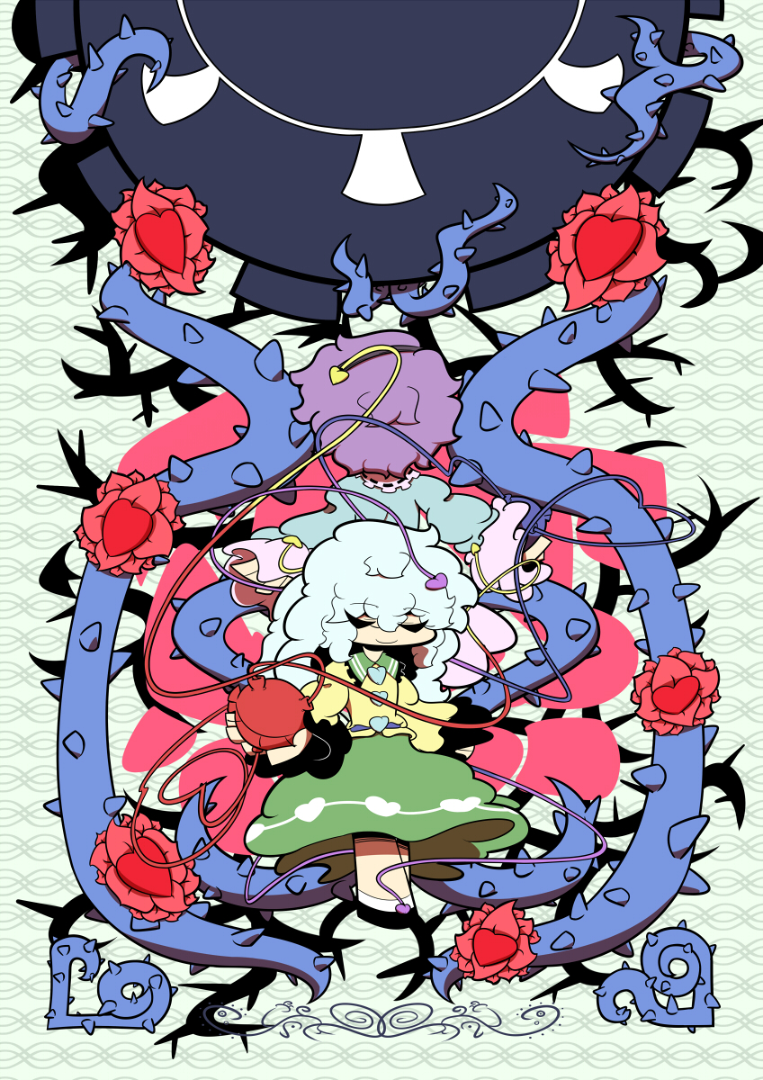 komeiji koishi and komeiji satori (touhou) drawn by kuchibashi_(9180)