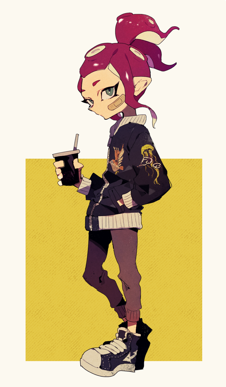octoling player character and octoling girl (splatoon and 1 more) drawn by higa423