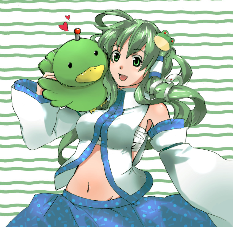 kochiya sanae and p-chan kai (touhou and 1 more) drawn by s-sama