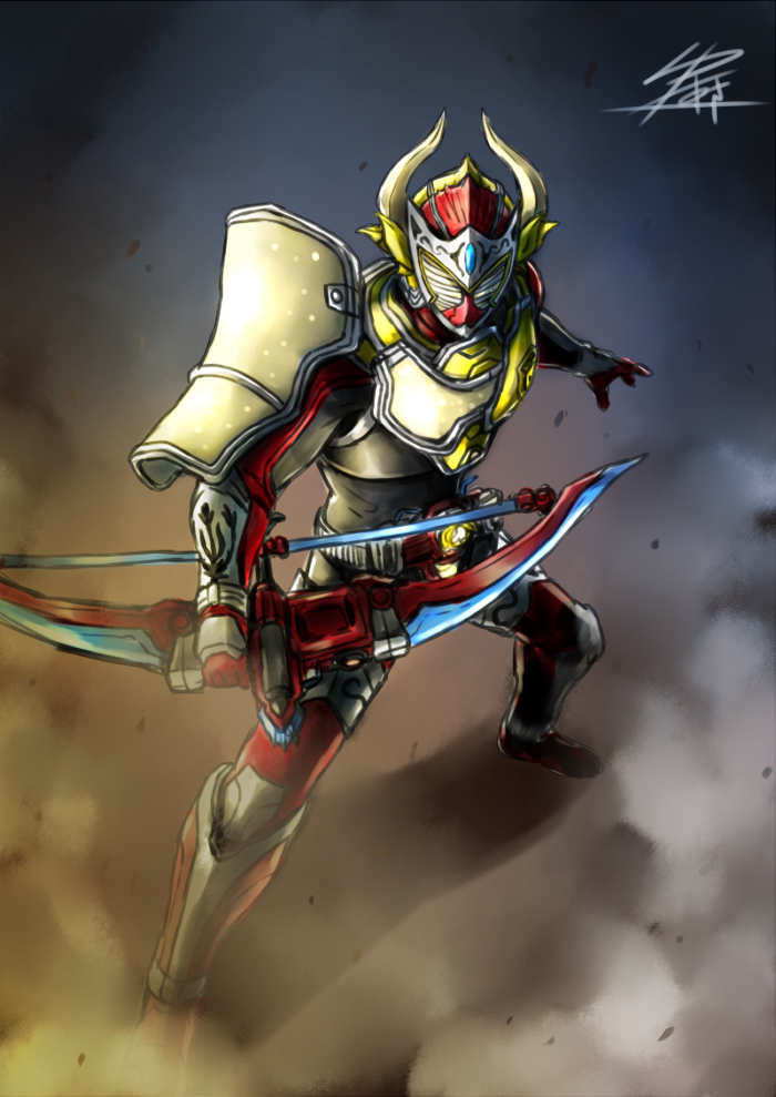 kamen rider baron (kamen rider and 1 more) drawn by yusuki_(fukumen)