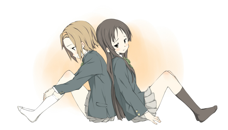 akiyama mio and tainaka ritsu (k-on!) drawn by hamao