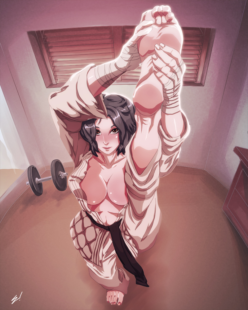 sakuraba yuuka (asura cross and 1 more) drawn by scamwich