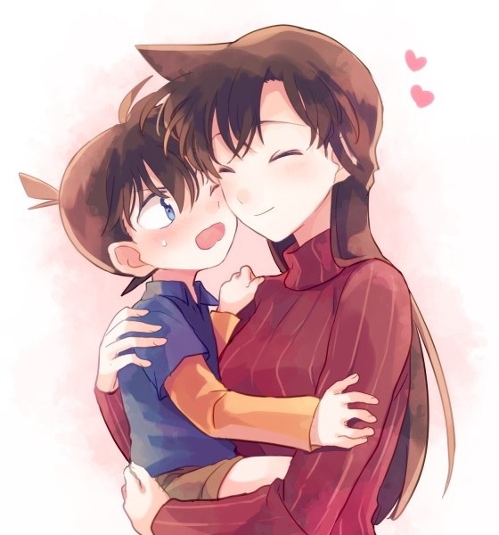 edogawa conan and mouri ran (meitantei conan) drawn by akiyoshi_(tama-pete)