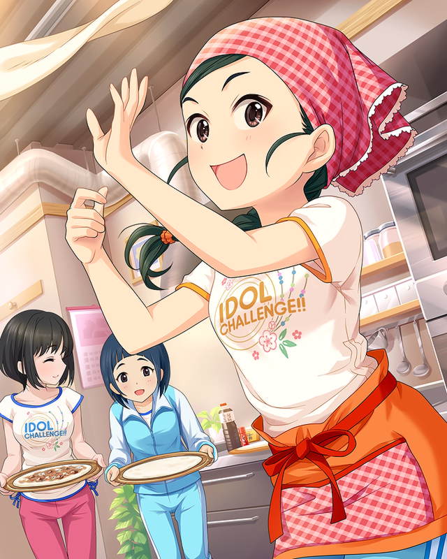 takafuji kako, okazaki yasuha, and shuto aoi (idolmaster and 1 more)