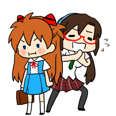 souryuu asuka langley and makinami mari illustrious (neon genesis evangelion and 2 more) drawn by uri_(uryu002)