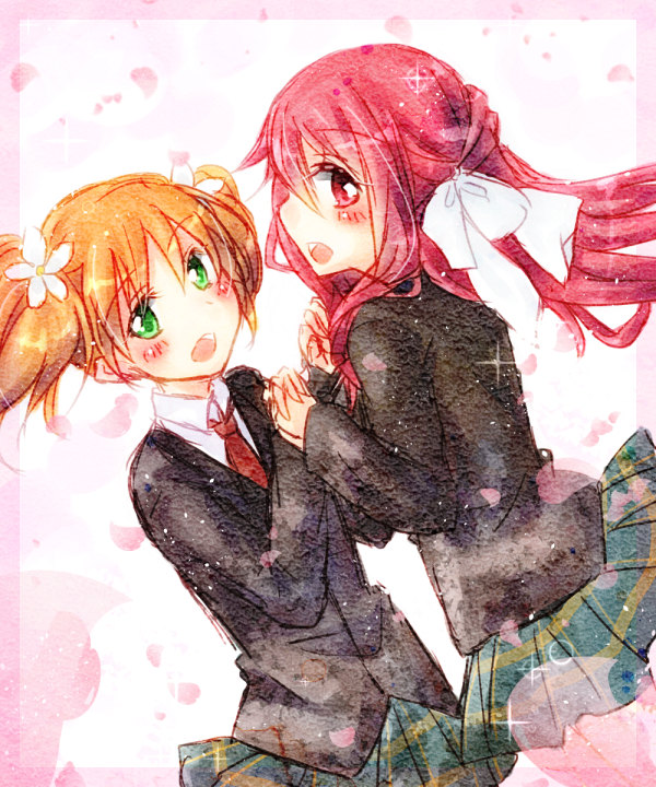 takayama haruka and sonoda yuu (sakura trick) drawn by i_me_34