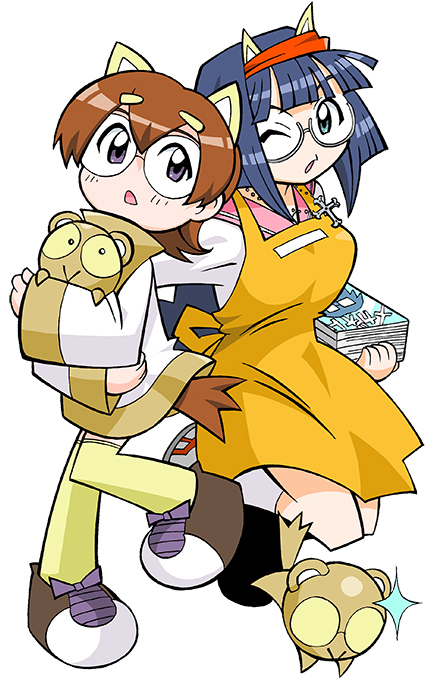 smilo, glasses kauberu kotora, kauberu kotora, and aina (toranoana and 1 more) drawn by mukku_(mook-tv)