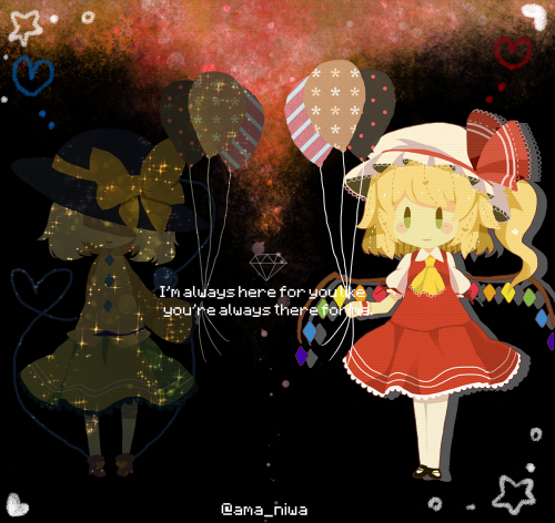 flandre scarlet and komeiji koishi (touhou) drawn by moyo_(amaniwa)