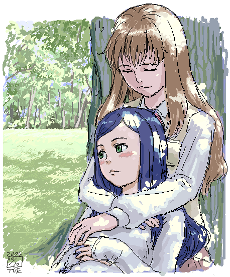 kuga natsuki and fujino shizuru (my-hime) drawn by ikeda_(cpt)