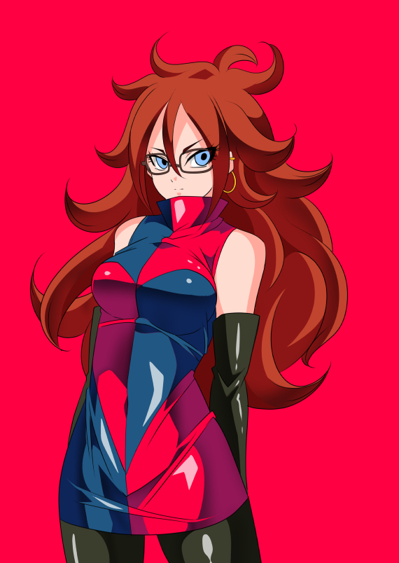 android 21 (dragon ball and 1 more) drawn by warabimochii