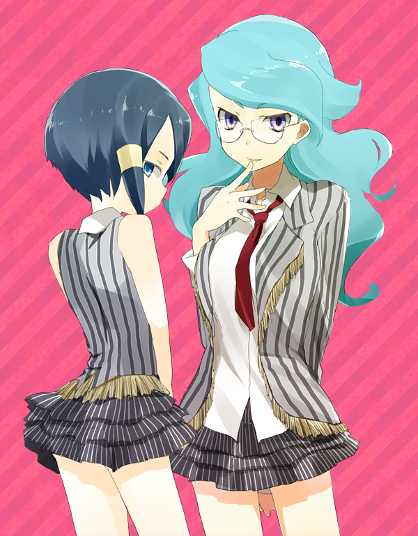 kurakake clara and nitou honoka (inazuma eleven) drawn by eka_eri