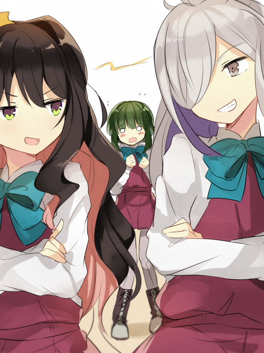 naganami, asashimo, and takanami (kantai collection) drawn by hiiragi_souren