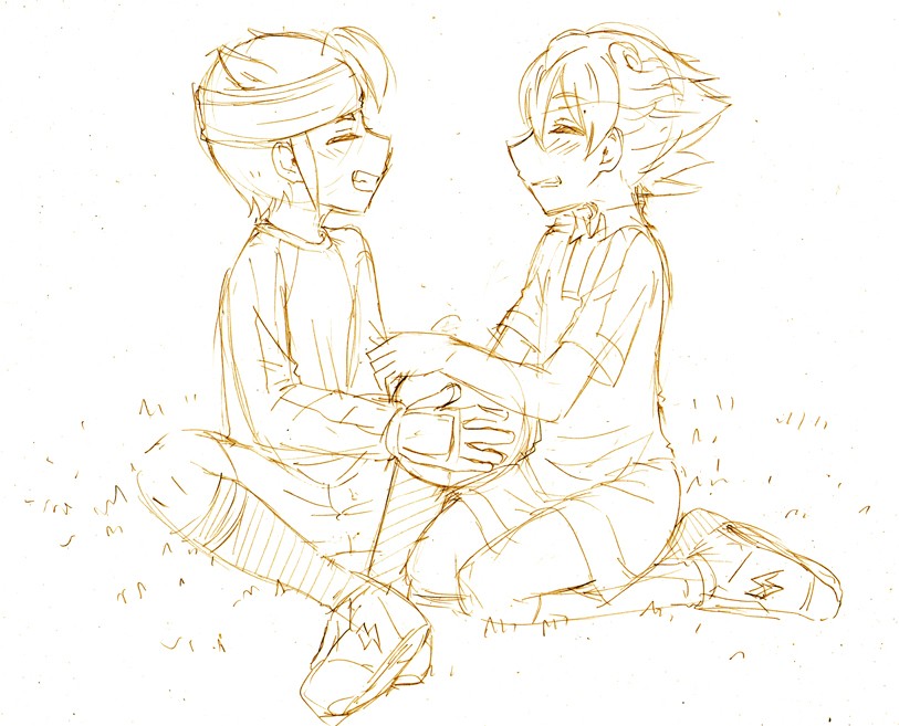 matsukaze tenma and endou mamoru (inazuma eleven and 1 more) drawn by cr72