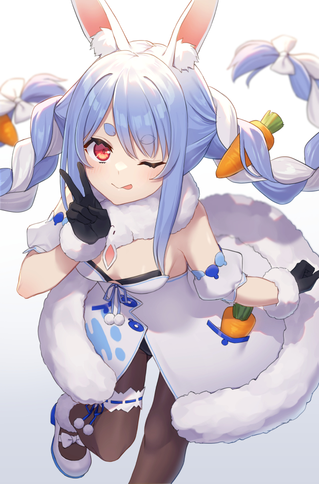 usada pekora and don-chan (hololive) drawn by shikinagi