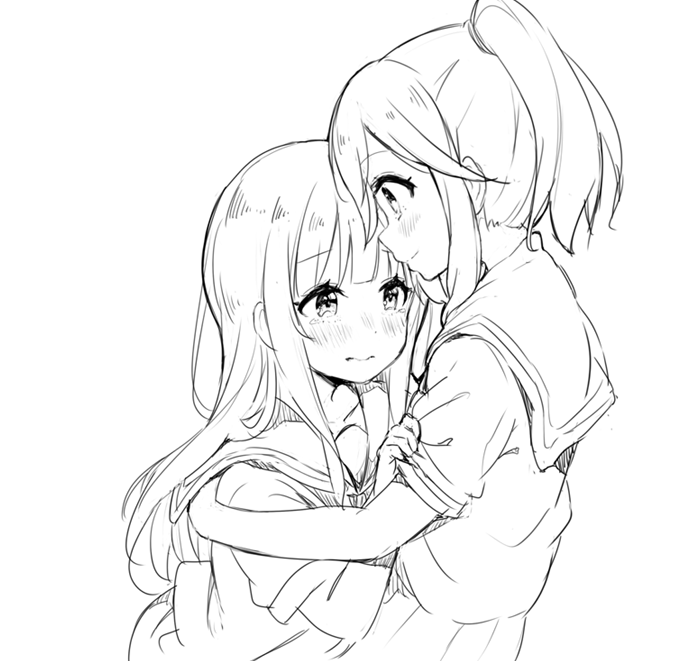 yoroizuka mizore and kasaki nozomi (hibike! euphonium) drawn by yazawa_oke