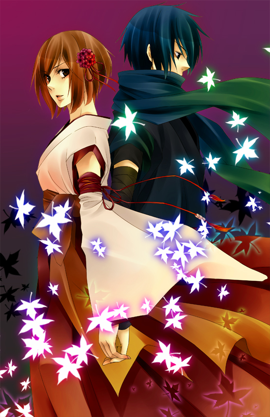kaito and meiko (vocaloid and 1 more) drawn by asami_yoruko