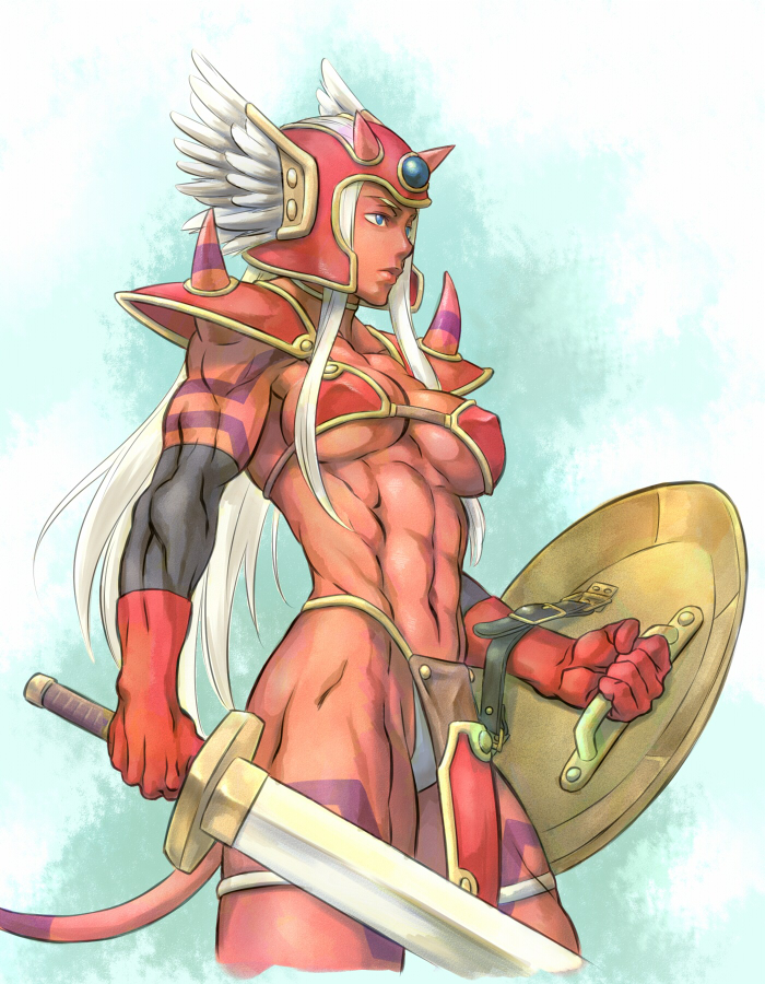 warrior and ogre (dragon quest and 2 more) drawn by dynamite-kit