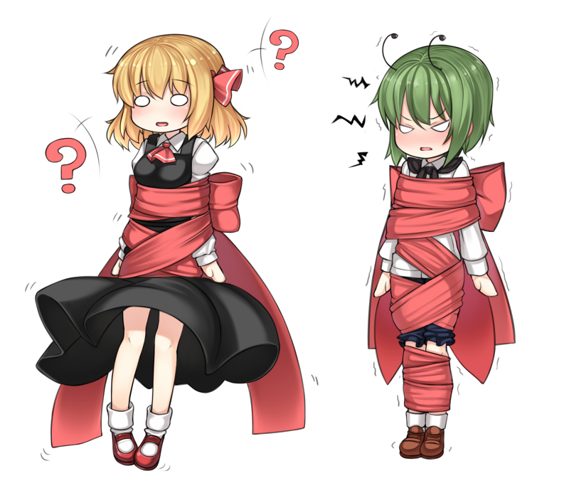 rumia and wriggle nightbug (touhou) drawn by nakamura_kusata