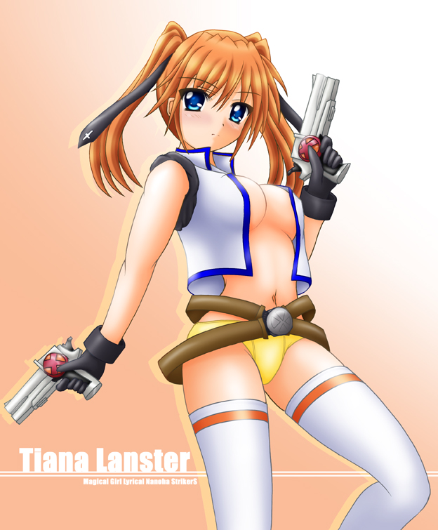 teana lanster and cross mirage (lyrical nanoha and 1 more) drawn by yamaguchi_ugou