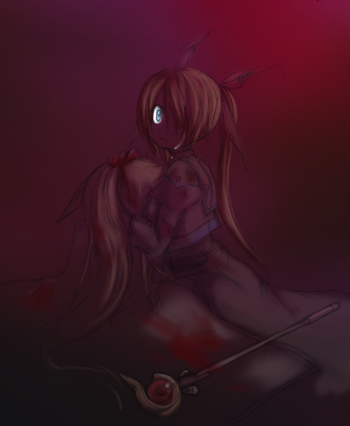 fate testarossa, takamachi nanoha, and raising heart (lyrical nanoha and 2 more) drawn by 0lilylily0