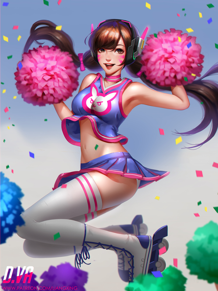 d.va (overwatch and 1 more) drawn by liang_xing