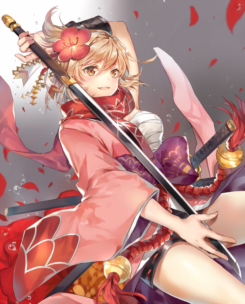 djeeta and kengo (granblue fantasy) drawn by soraneko_hino