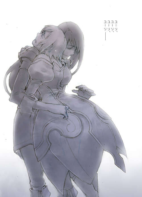 yuri lowell and estellise sidos heurassein (tales of and 1 more) drawn by akino5320