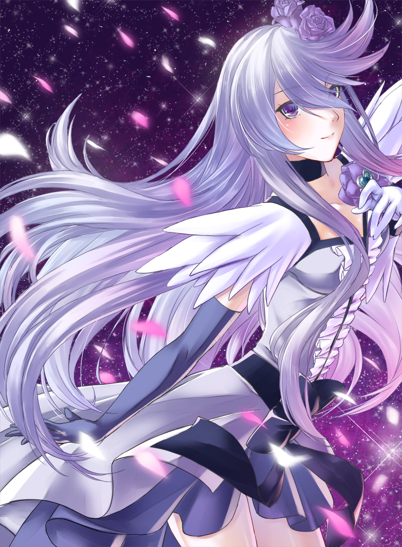 tsukikage yuri and cure moonlight (precure and 1 more) drawn by senoo_aoi