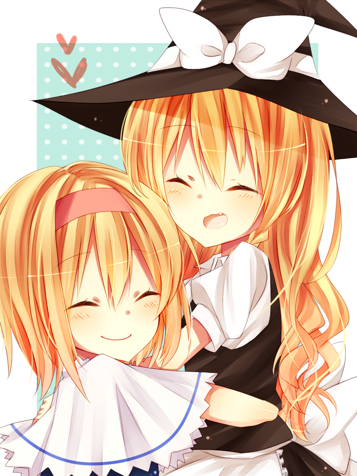 kirisame marisa and alice margatroid (touhou) drawn by saku_(1082620)