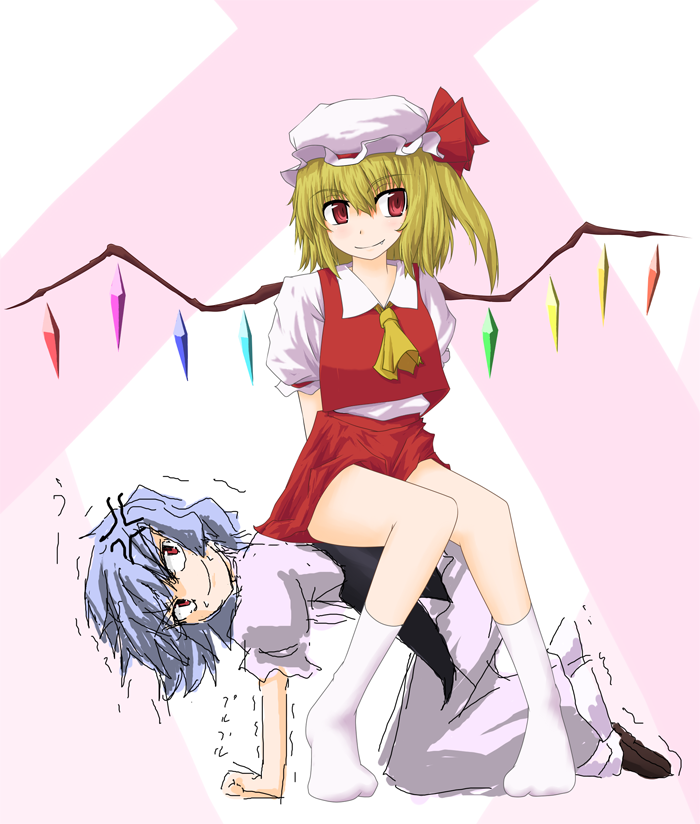 remilia scarlet and flandre scarlet (touhou) drawn by okumari