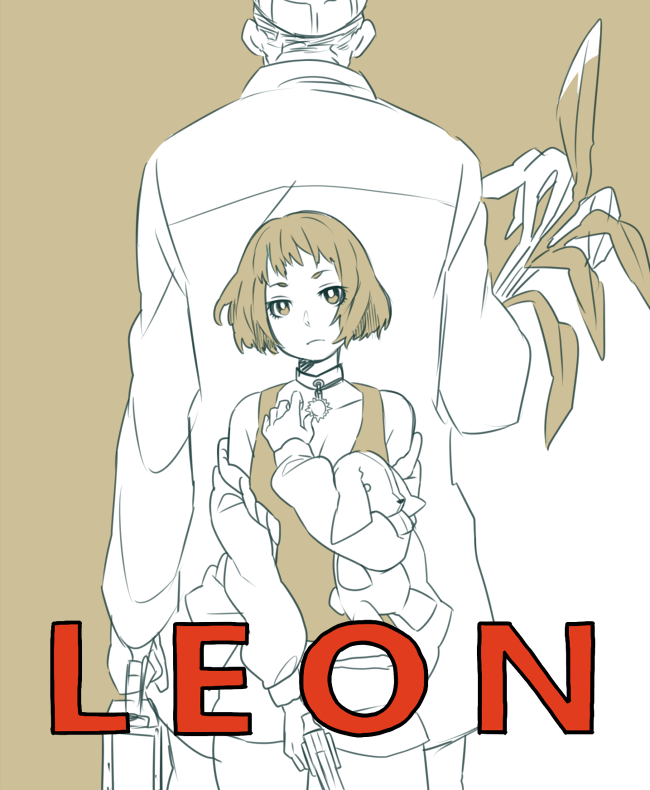 mathilda lando and leon (leon the professional) drawn by emu_(eomou)