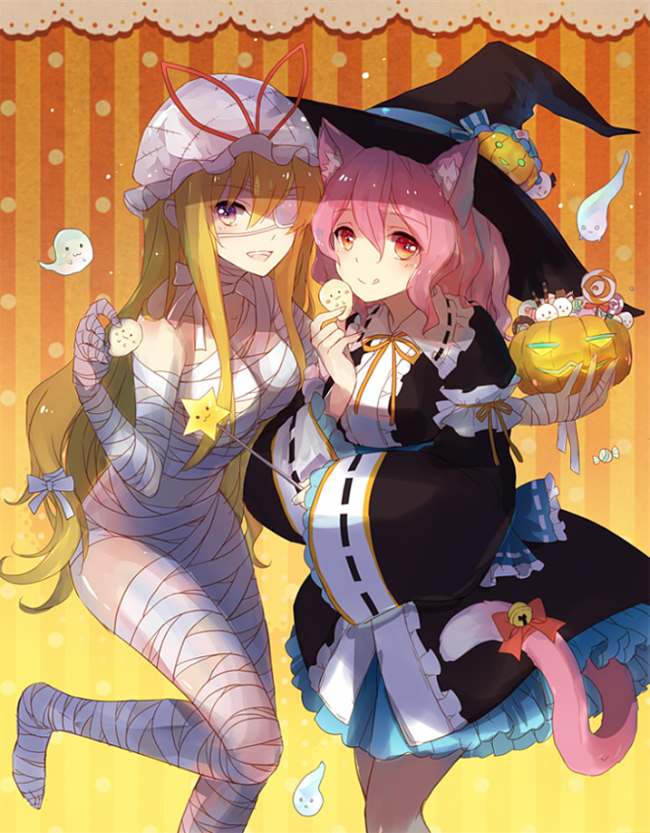 konpaku youmu, yakumo yukari, and saigyouji yuyuko (touhou) drawn by lilith_(lilithchan)