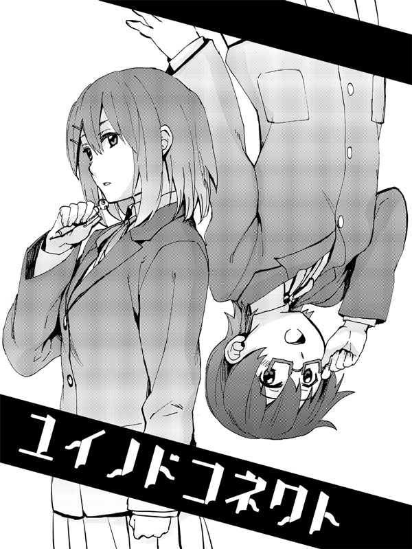 hirasawa yui and manabe nodoka (k-on! and 1 more) drawn by fukutarou_(enji127)
