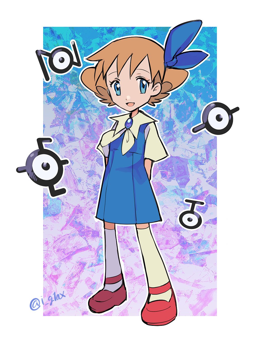 unown and molly hale (pokemon and 3 more) drawn by i_g1ax