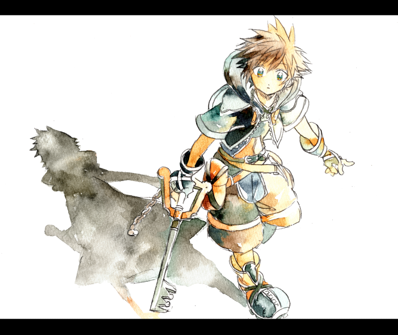 sora and roxas (kingdom hearts and 1 more) drawn by tomatoyama