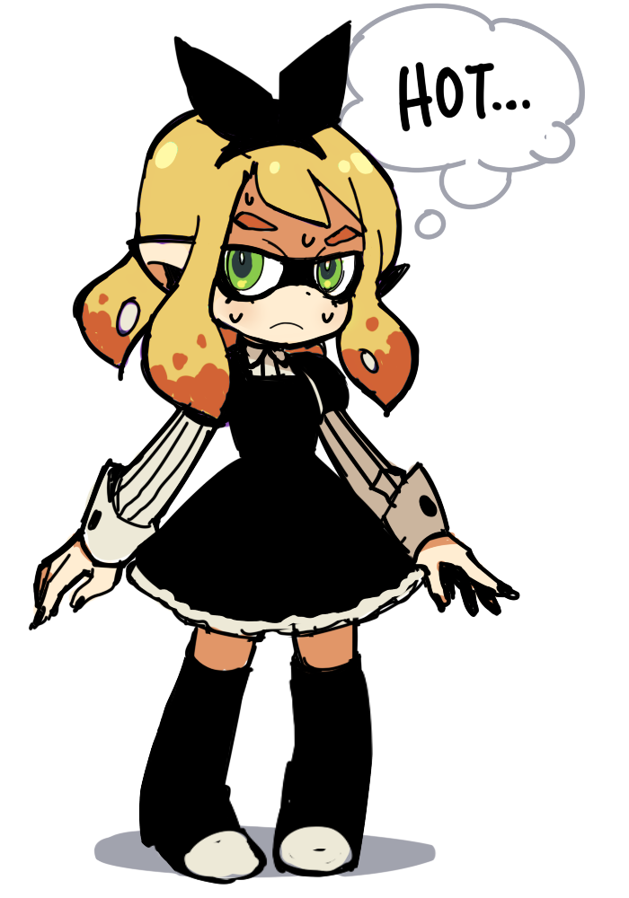 inkling player character and inkling girl (splatoon and 1 more) drawn by numbers_(pigpenandpaper)