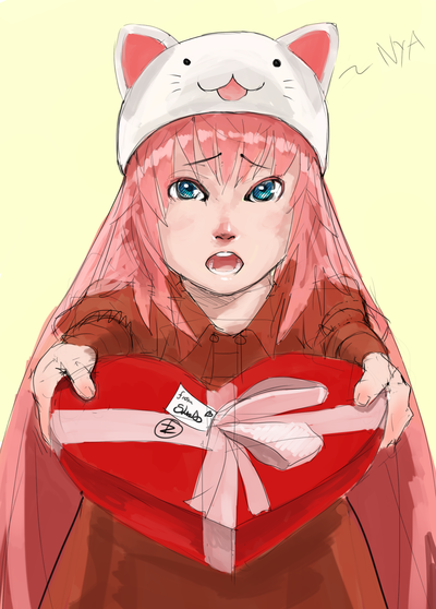 megurine luka (vocaloid and 1 more) drawn by skrats