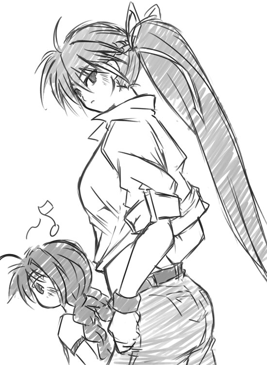 vita and signum (lyrical nanoha and 2 more) drawn by yuuka_(o.t.kingdom)