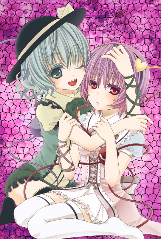 komeiji koishi and komeiji satori (touhou) drawn by nia_(littlestars)