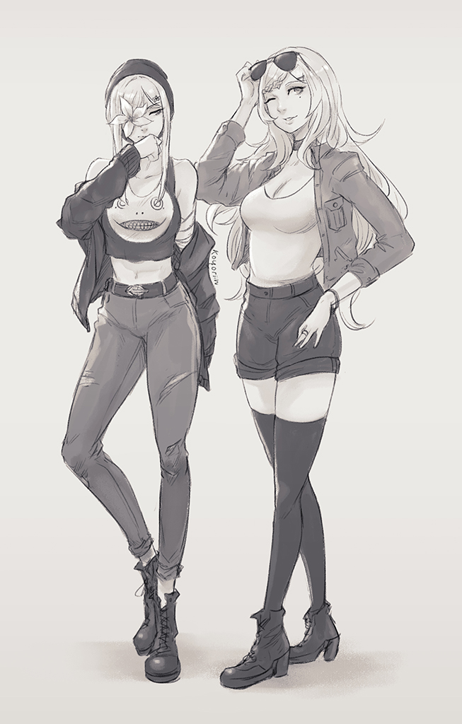zero, emil, and five (drag-on dragoon and 1 more) drawn by koyorin